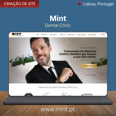 criacao site lisboa portugal clinica mint