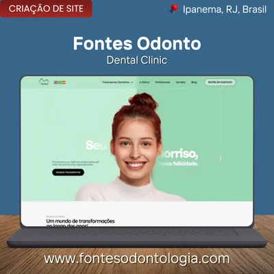 criacao site rj clinica dentista fontes odonto
