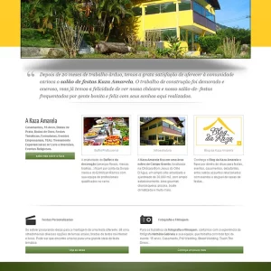 Serviço de Criação de Site para Casa de Festas no RJ: Kaza Amarela